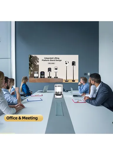 51W 100-240V 1+32G Hidden Retractable Bracket 4K HD Video Projector Android WiFi Portable Home Theater Device TS-2 (L15.5 x W14 x D22.5)cm - EU Plug