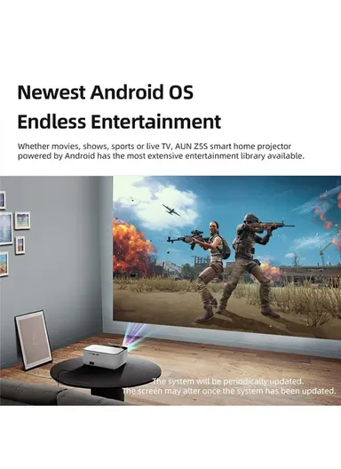 320 ANSI Portable Home Cinema WIFI Android Video Projector 4K 1080P Movie Decode 3D Mini Smart Theater Z5S - EU PLUG