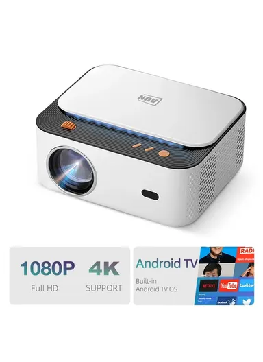 320 ANSI Portable Home Cinema WIFI Android Video Projector 4K 1080P Movie Decode 3D Mini Smart Theater Z5S - EU PLUG