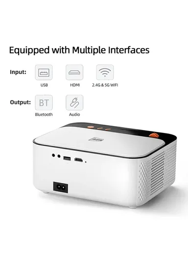 320 ANSI Portable Home Cinema WIFI Android Video Projector 4K 1080P Movie Decode 3D Mini Smart Theater Z5S - EU PLUG