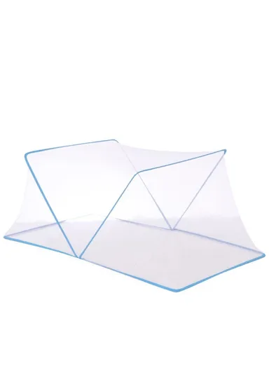 L190 x W160 x D80cm Folding Bed Mosquito Net Cover Easy To Install 190x160x80cm - Blue