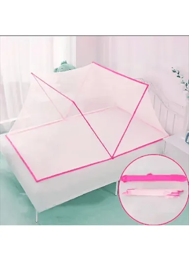 L190 x W160 x D80cm Folding Bed Mosquito Net Cover Easy To Install 190x160x80cm - Blue