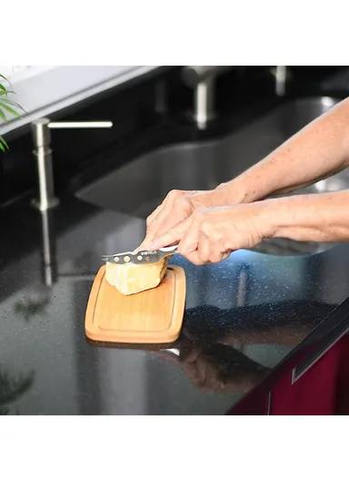 Large Size Bamboo Rectangular Dessert Display Tray Wedding Stuff Cake Stand with Lid, JJTZ - Size L