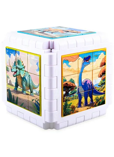 Puzzle Cube Hexahedron Toys Educational Game Brain Teaser YH8391-1 - Dinosaur