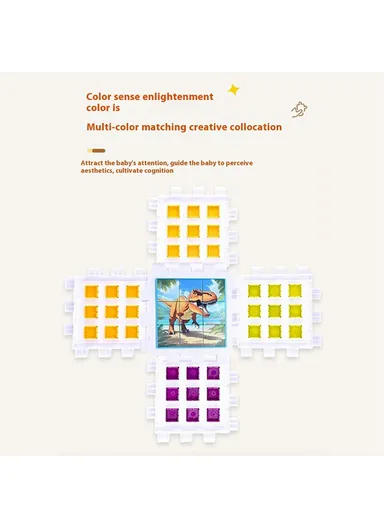 Puzzle Cube Hexahedron Toys Educational Game Brain Teaser YH8391-1 - Dinosaur