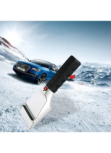 12V Electric Heated Car Snow Removal Shovel Plastic + Metal Winter Car Window Snow Removal Scraper