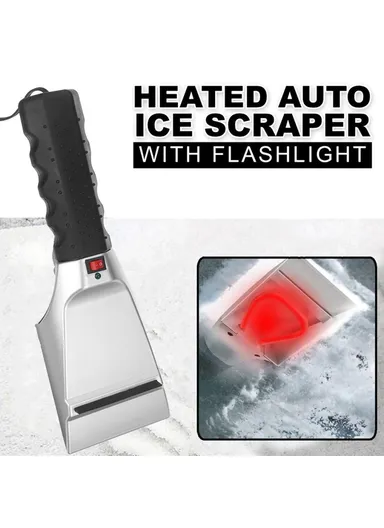 12V Electric Heated Car Snow Removal Shovel Plastic + Metal Winter Car Window Snow Removal Scraper