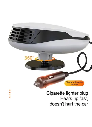 Cigarette Lighter 12V Car Heater 120W Fast Heating Warmer Defroster 360-Degree Adjustable Defogger