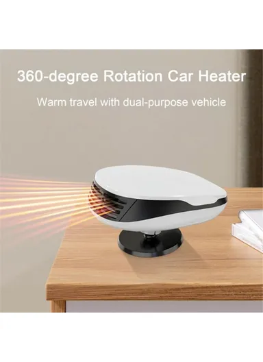 Cigarette Lighter 12V Car Heater 120W Fast Heating Warmer Defroster 360-Degree Adjustable Defogger