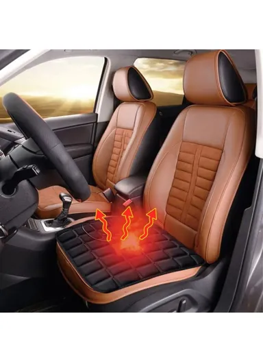 Portable USB Heated Car Seat Cushion Fast Heating Car Seat Mat for Winter Driving Car Accessory - Grey