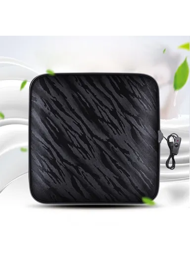 Portable USB Heated Car Seat Cushion Fast Heating Car Seat Mat for Winter Driving Car Accessory - Black