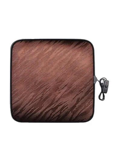 Portable USB Heated Car Seat Cushion Fast Heating Car Seat Mat for Winter Driving Car Accessory - Coffee