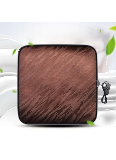 Portable USB Heated Car Seat Cushion Fast Heating Car Seat Mat for Winter Driving Car Accessory - Coffee