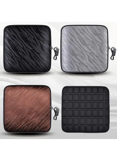 Portable USB Heated Car Seat Cushion Fast Heating Car Seat Mat for Winter Driving Car Accessory - Coffee