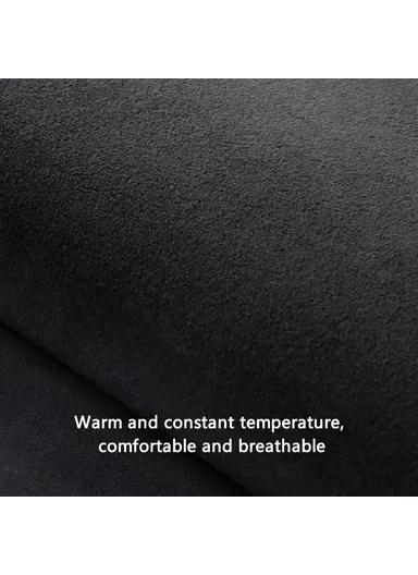 24W Driver+Passenger Side Car Electric Heated Seat Cushion Leather+Velvet+Sponge Winter Seat Heating Pad - Black+Dark Blue