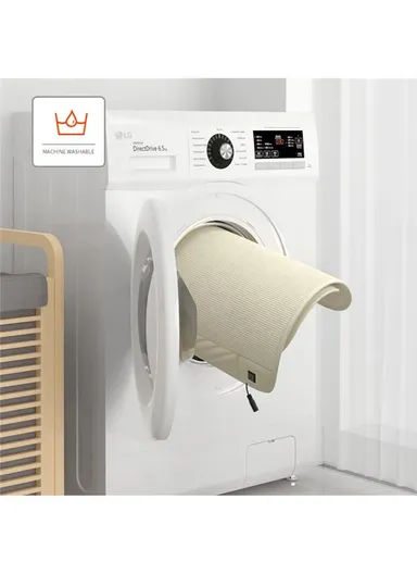 24W 12V Winter Car Electric Heated Seat Cushion with Backrest Plush Chair Heating Pad - Black / Passenger Side