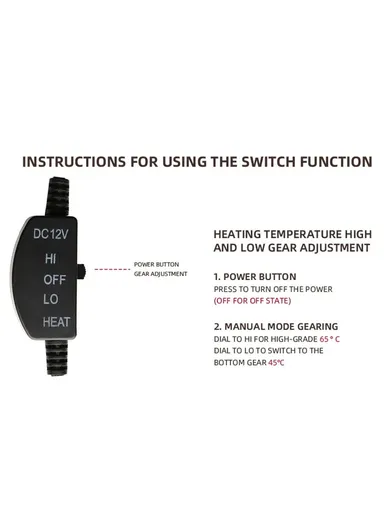 2Pcs 12V Electric Heated Car Seat Cushion Back Cover Winter Heating Seat Pad - Brown