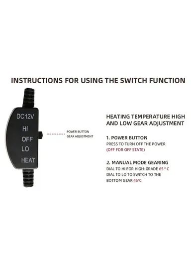 2Pcs 26W 12V Electric Heated Car Seat Cushion Back Cover Winter Heating Seat Pad - Grey