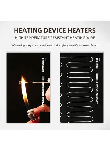 2Pcs 26W 12V Electric Heated Car Seat Cushion Back Cover Winter Heating Seat Pad - Black