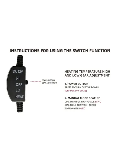 26W 12V Rear Seat Cushion Car Heated Protective Mat Pad Imitation Cashmere Back Seat Cover - Black