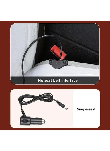 26W 12V Heated Car Seat Covers Winter Heating Car Seat Warmer Pad with Backrest G-4S - Coffee