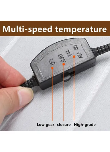 26W 12V Heated Car Seat Covers Winter Heating Car Seat Warmer Pad with Backrest G-4S - Coffee