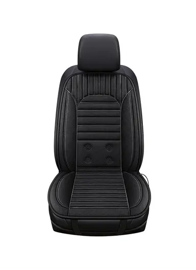 26W 12V Heated Car Seat Covers Winter Heating Car Seat Warmer Pad with Backrest G-4S - Black