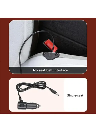 26W 12V Heated Car Seat Covers Winter Heating Car Seat Warmer Pad with Backrest G-4S - Grey