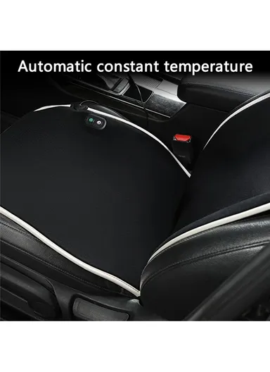 WM-XL2 2Pcs / Set 12V / 24V Car Heated Seat Cushion Universal Vehicle Seat Cover Warmer with Backrest for Cold Day - Black