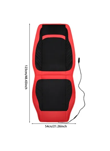 12V/24V 30W Universal Car Electric Heating Car Seat Cushion with Backrest Car Seat Warmer for Winter - Black / Blue