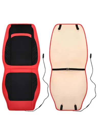 12V/24V 30W Universal Car Electric Heating Car Seat Cushion with Backrest Car Seat Warmer for Winter - Black / Blue