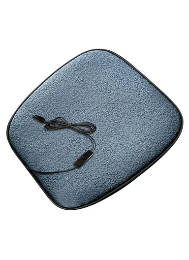 5V 12W USB Car Heating Cushion Lamb Fleece Winter Warm Universal Car Interior Seat Cover Pad - Sapphire