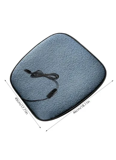 5V 12W USB Car Heating Cushion Lamb Fleece Winter Warm Universal Car Interior Seat Cover Pad - Sapphire