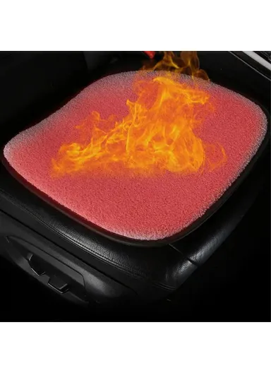 5V 12W USB Car Heating Cushion Lamb Fleece Winter Warm Universal Car Interior Seat Cover Pad - Grey