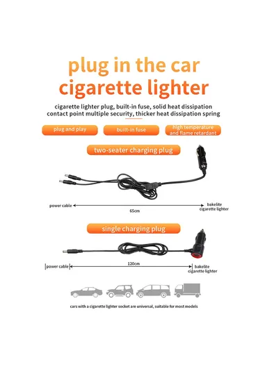 12V / 24V Single Seat Car Cigarette Lighter Heated Seat Cushion Chair Heating Pad with 3 Heat Settings - Coffee