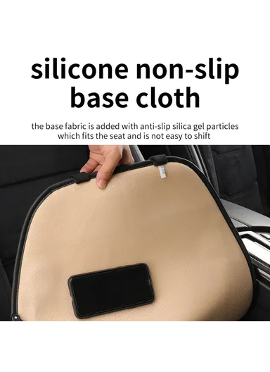 12V / 24V Single Seat Car Cigarette Lighter Heated Seat Cushion Chair Heating Pad with 3 Heat Settings - Beige
