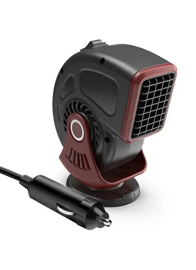 12V Car Heater Lightweight Defrost and Defog Car Warmer Cigarette Lighter Vehicle Heating Device 9769 - Black / Red