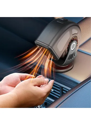 12V Car Heater Lightweight Defrost and Defog Car Warmer Cigarette Lighter Vehicle Heating Device 9769 - Black / Red