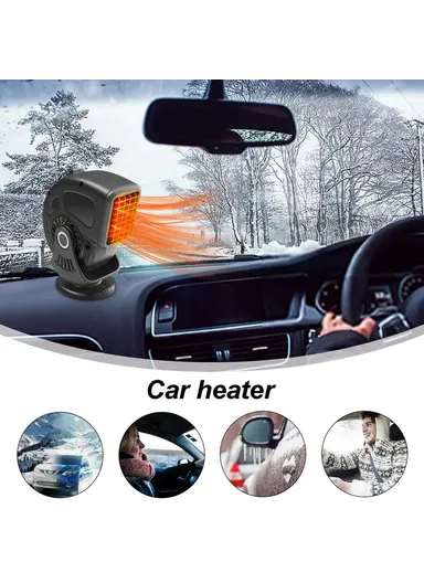 12V Car Heater Lightweight Defrost and Defog Car Warmer Cigarette Lighter Vehicle Heating Device 9769 - Black / Red
