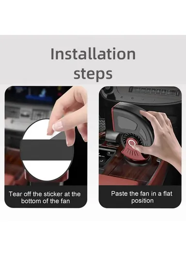 12V Car Heater Lightweight Defrost and Defog Car Warmer Cigarette Lighter Vehicle Heating Device 9769 - Black / Red