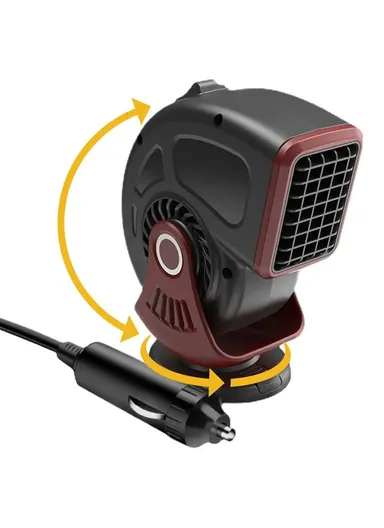 12V Car Heater Lightweight Defrost and Defog Car Warmer Cigarette Lighter Vehicle Heating Device 9769 - Black / Red