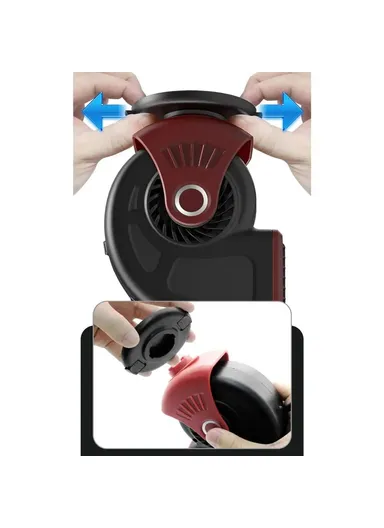 12V Car Heater Lightweight Defrost and Defog Car Warmer Cigarette Lighter Vehicle Heating Device 9769 - Black / Red