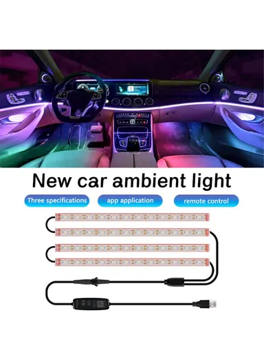 48 LED Strip Lights Car Underglow Lights Exterior Kit 4PCS Underbody APP Bluetooth Remote Control N1U-48 