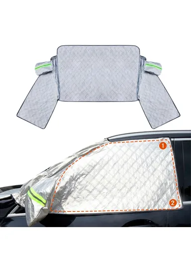 PE Aluminum-Coating Film Magnetic Ice Snow Car Windshield Cover Shield Frost Guard for Winter, Size: M