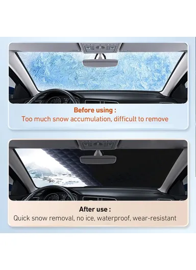 PE Aluminum-Coating Film Magnetic Ice Snow Car Windshield Cover Shield Frost Guard for Winter, Size: M