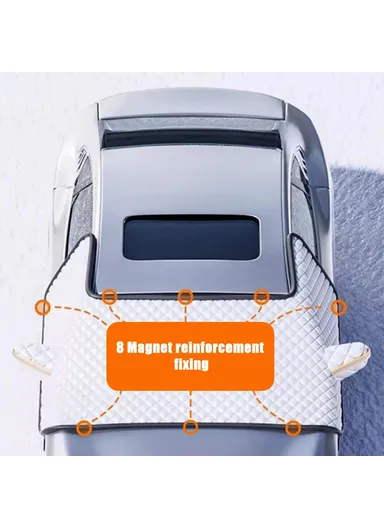 PE Aluminum-Coating Film Magnetic Ice Snow Car Windshield Cover Shield Frost Guard for Winter, Size: M