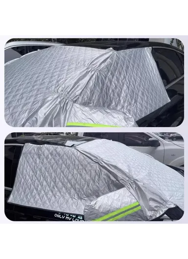 PE Aluminum-Coating Film Magnetic Ice Snow Car Windshield Cover Shield Frost Guard for Winter, Size: M