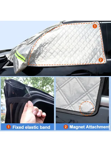 PE Aluminum-Coating Film Magnetic Ice Snow Car Windshield Cover Shield Frost Guard for Winter, Size: M