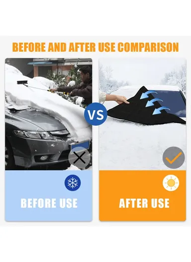 Car Snow Sun Shield Winter Aluminum Foil Car Front Windshield Thicken Lengthen Protection Cover
