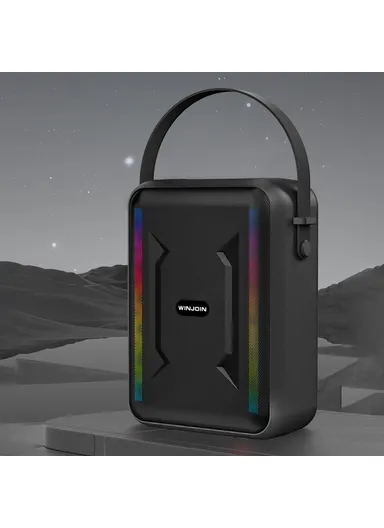 1200mAh Portable Rechargeable Bluetooth Speaker FM Radio RGB Light Wireless Music Subwoofer WJ-B88 - Blue